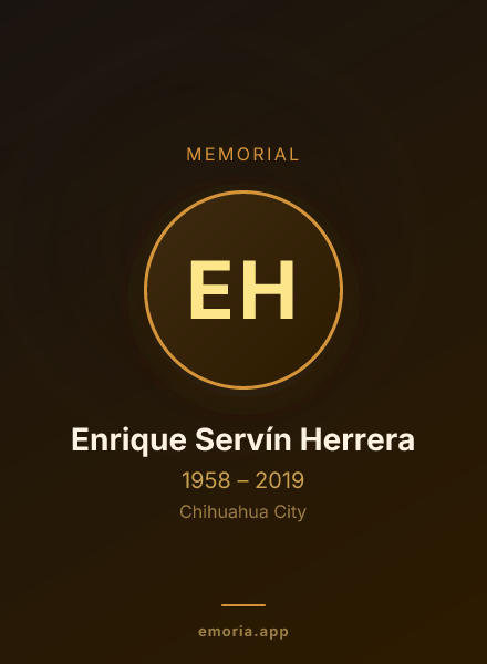 Memorial portrait of Enrique Servín Herrera