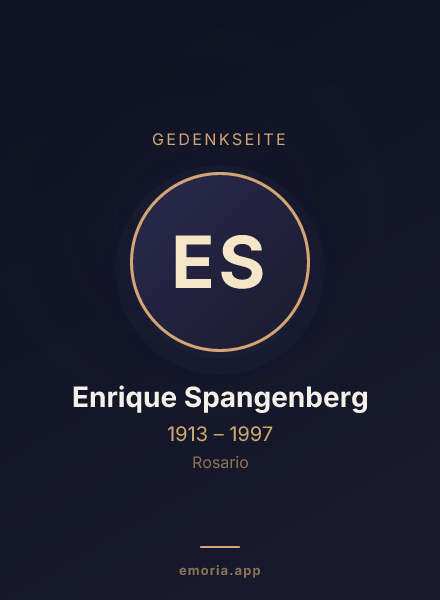Gedenkportrait von Enrique Spangenberg