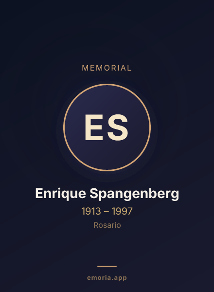 Memorial portrait of Enrique Spangenberg