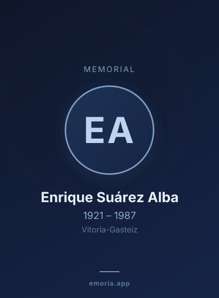Memorial portrait of Enrique Suárez Alba