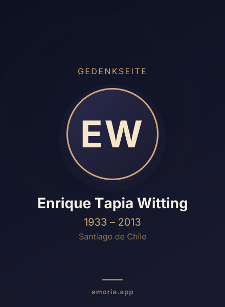 Gedenkportrait von Enrique Tapia Witting