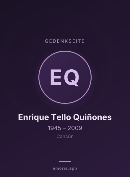 Gedenkportrait von Enrique Tello Quiñones