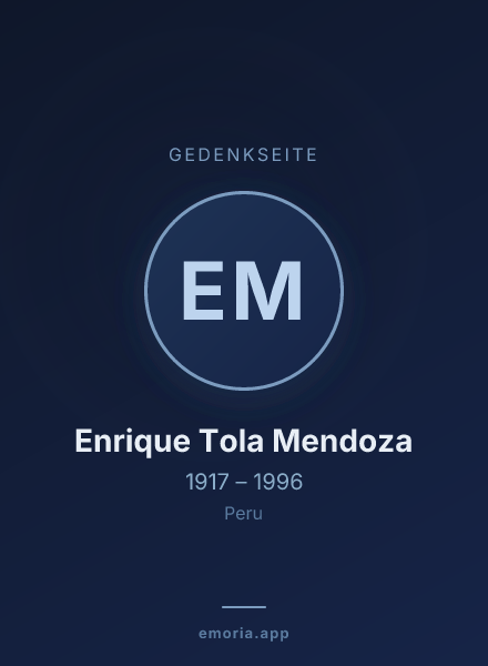 Gedenkportrait von Enrique Tola Mendoza