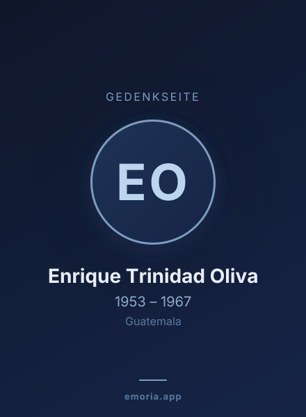 Gedenkportrait von Enrique Trinidad Oliva