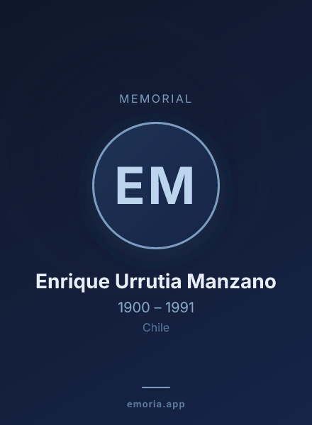 Memorial portrait of Enrique Urrutia Manzano