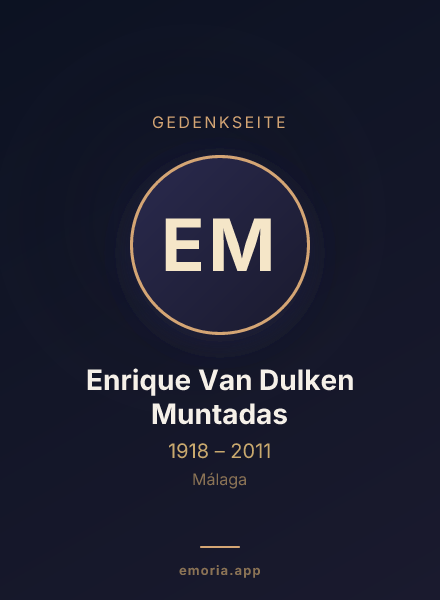 Gedenkportrait von Enrique Van Dulken Muntadas