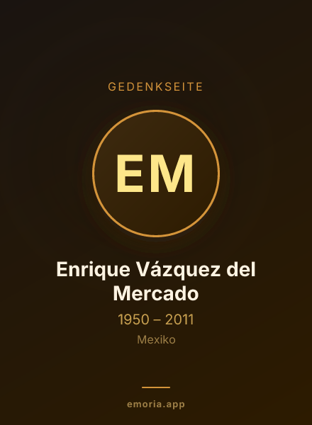 Gedenkportrait von Enrique Vázquez del Mercado