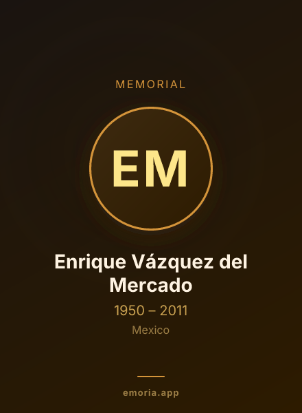 Memorial portrait of Enrique Vázquez del Mercado