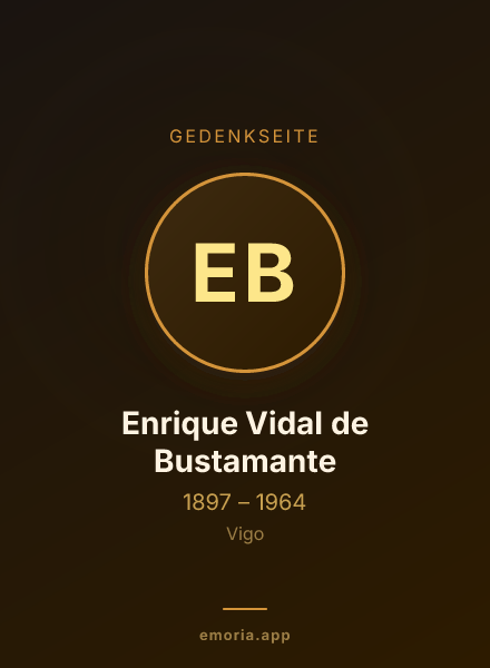 Gedenkportrait von Enrique Vidal de Bustamante