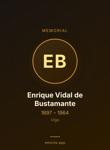 Memorial portrait of Enrique Vidal de Bustamante