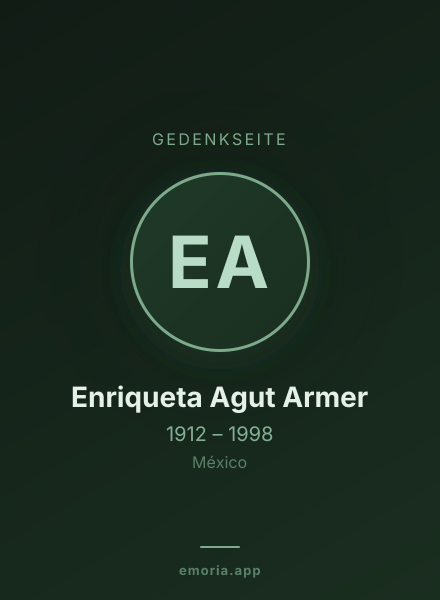 Gedenkportrait von Enriqueta Agut Armer