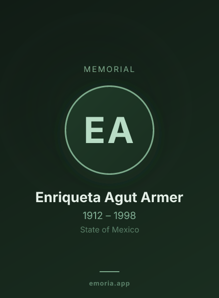 Memorial portrait of Enriqueta Agut Armer