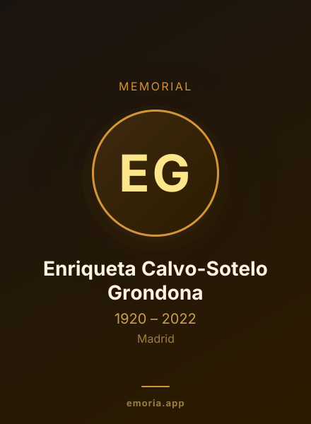 Memorial portrait of Enriqueta Calvo-Sotelo Grondona