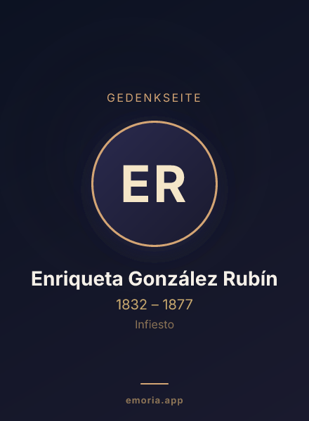 Gedenkportrait von Enriqueta González Rubín