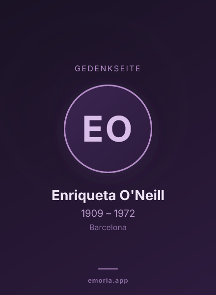 Gedenkportrait von Enriqueta O'Neill
