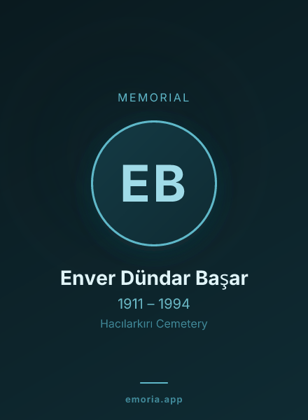 Memorial portrait of Enver Dündar Başar