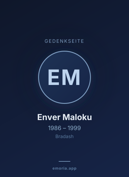 Gedenkportrait von Enver Maloku