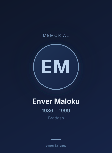 Memorial portrait of Enver Maloku
