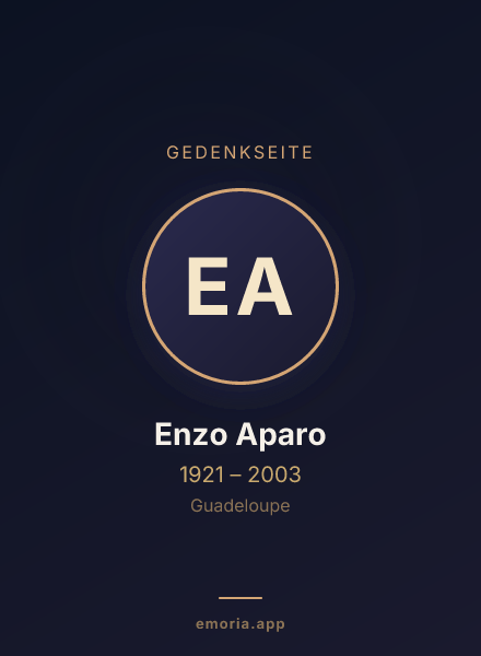 Gedenkportrait von Enzo Aparo