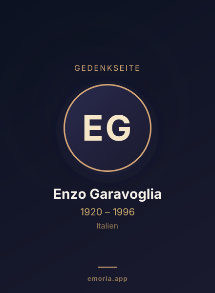 Gedenkportrait von Enzo Garavoglia