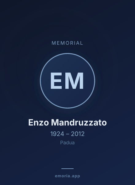 Memorial portrait of Enzo Mandruzzato