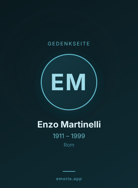 Gedenkportrait von Enzo Martinelli