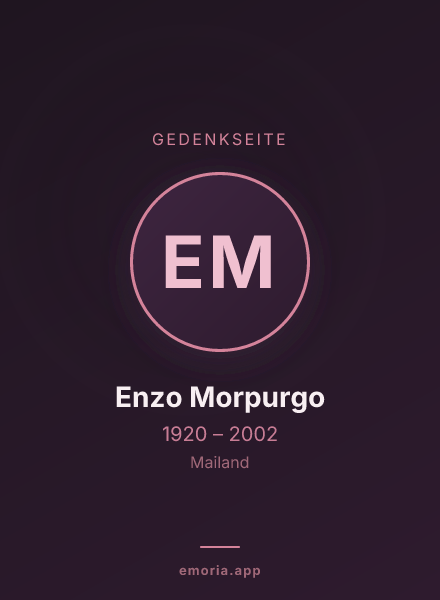 Gedenkportrait von Enzo Morpurgo