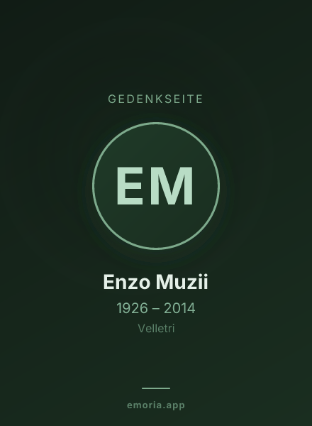 Gedenkportrait von Enzo Muzii