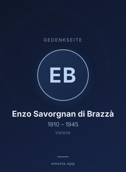 Gedenkportrait von Enzo Savorgnan di Brazzà