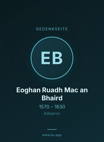 Gedenkportrait von Eoghan Ruadh Mac an Bhaird
