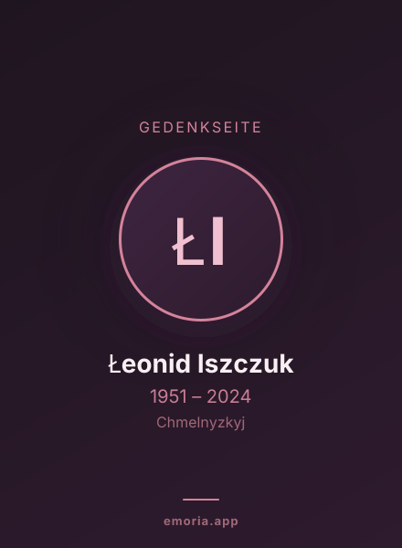 Gedenkportrait von Łeonid Iszczuk