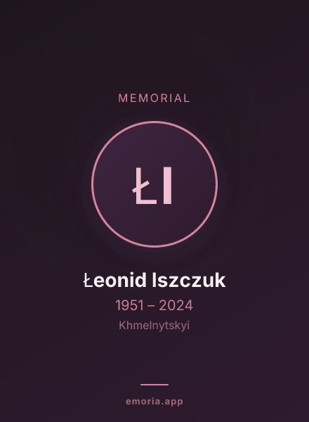 Memorial portrait of Łeonid Iszczuk