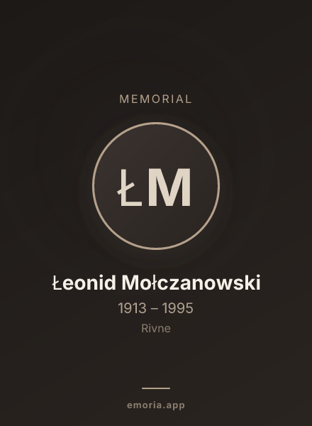Memorial portrait of Łeonid Mołczanowski