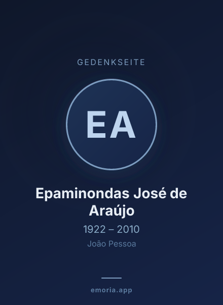 Gedenkportrait von Epaminondas José de Araújo