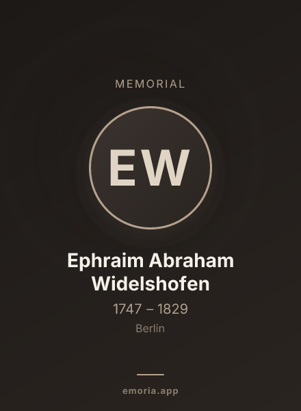 Memorial portrait of Ephraim Abraham Widelshofen