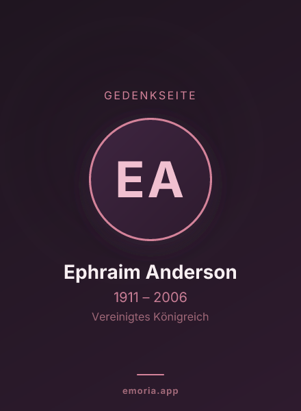 Gedenkportrait von Ephraim Anderson