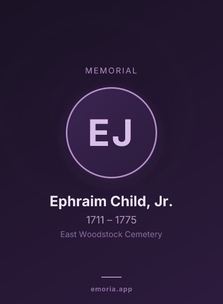 Memorial portrait of Ephraim Child, Jr.