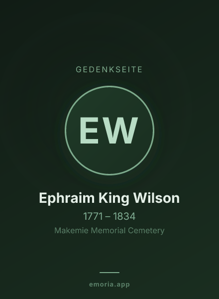 Gedenkportrait von Ephraim King Wilson