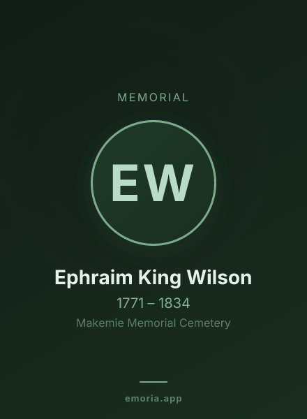 Memorial portrait of Ephraim King Wilson