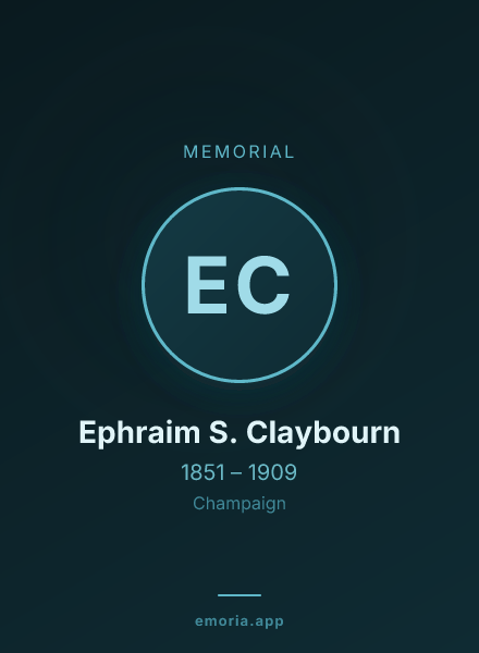 Memorial portrait of Ephraim S. Claybourn