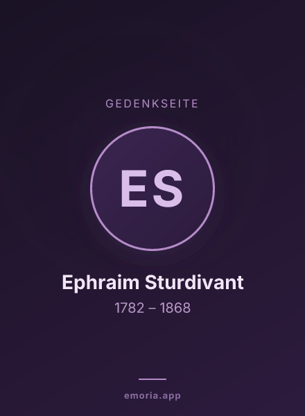 Gedenkportrait von Ephraim Sturdivant