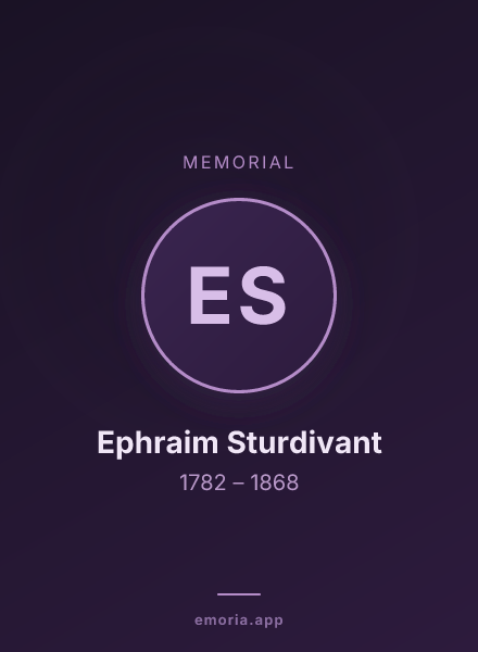 Memorial portrait of Ephraim Sturdivant