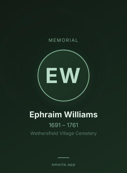 Memorial portrait of Ephraim Williams
