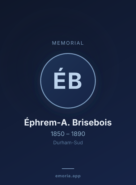 Memorial portrait of Éphrem-A. Brisebois