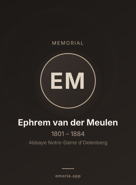 Memorial portrait of Ephrem van der Meulen
