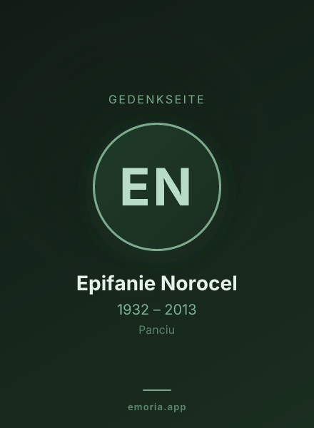 Gedenkportrait von Epifanie Norocel