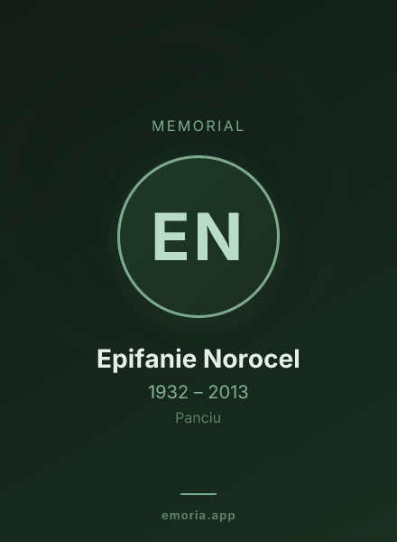 Memorial portrait of Epifanie Norocel