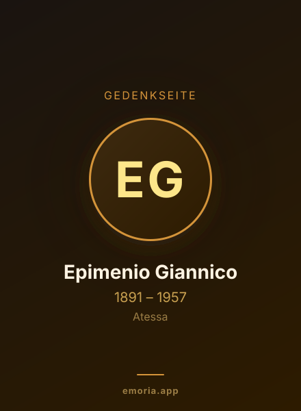 Gedenkportrait von Epimenio Giannico