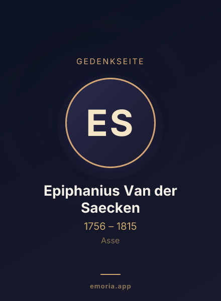Gedenkportrait von Epiphanius Van der Saecken