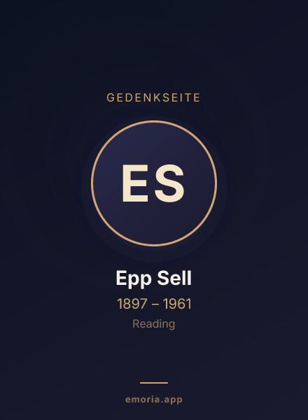 Gedenkportrait von Epp Sell